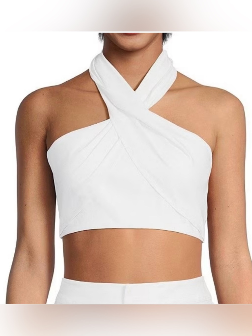 Gianni Bini Black 3 Ways to Tie Linen & Rayon Crop Top Size X-Large NWT